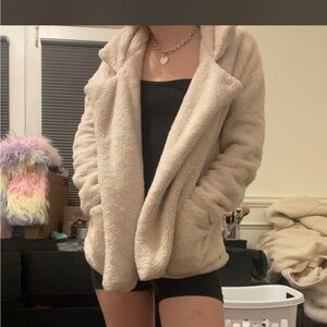 Roxy Beige Teddy Jacket